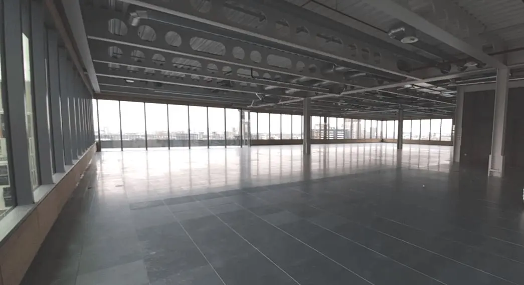 New raised access floor installed in a glazed office by BJM Flooring Preston